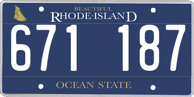 RI license plate 671187