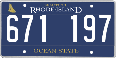 RI license plate 671197