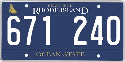 RI license plate 671240