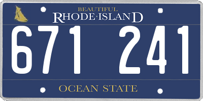RI license plate 671241