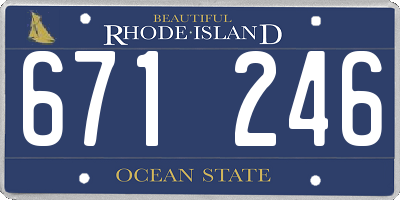 RI license plate 671246