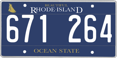 RI license plate 671264