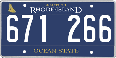 RI license plate 671266