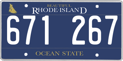 RI license plate 671267