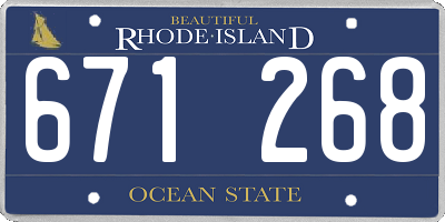 RI license plate 671268