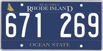 RI license plate 671269