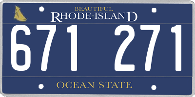 RI license plate 671271