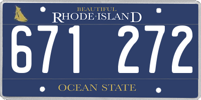 RI license plate 671272