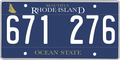 RI license plate 671276