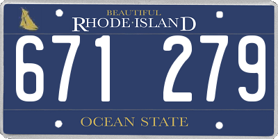 RI license plate 671279