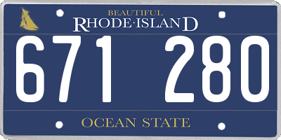 RI license plate 671280