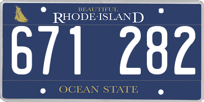 RI license plate 671282