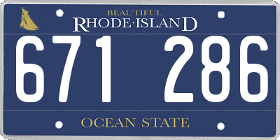 RI license plate 671286