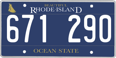 RI license plate 671290