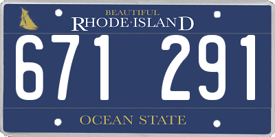 RI license plate 671291