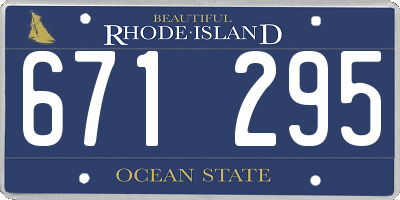 RI license plate 671295