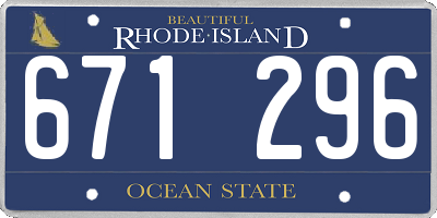 RI license plate 671296