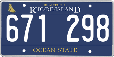 RI license plate 671298