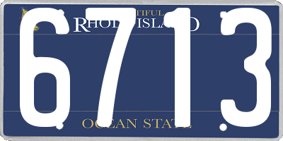 RI license plate 6713