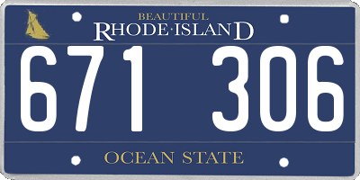 RI license plate 671306