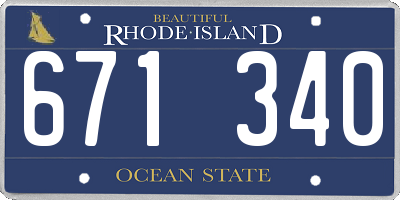 RI license plate 671340