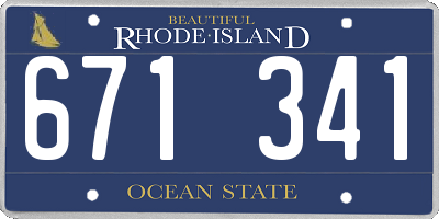 RI license plate 671341
