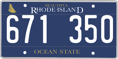 RI license plate 671350