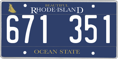 RI license plate 671351
