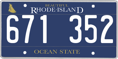 RI license plate 671352