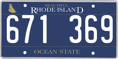 RI license plate 671369