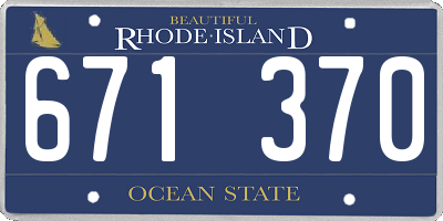 RI license plate 671370