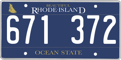 RI license plate 671372