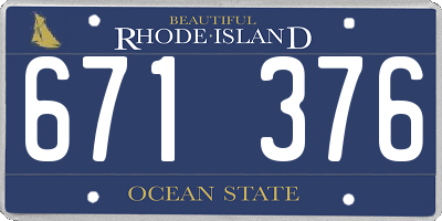 RI license plate 671376
