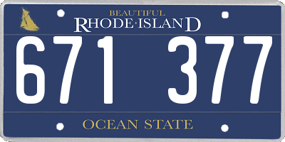 RI license plate 671377