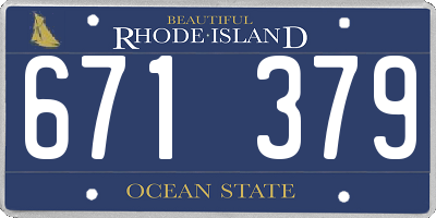 RI license plate 671379
