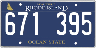 RI license plate 671395