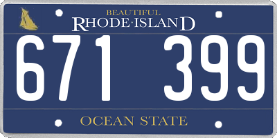 RI license plate 671399