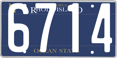 RI license plate 6714
