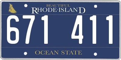 RI license plate 671411