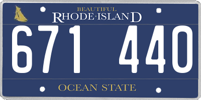 RI license plate 671440