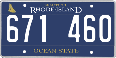 RI license plate 671460