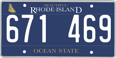 RI license plate 671469