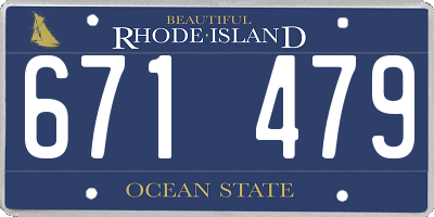 RI license plate 671479