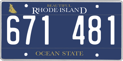 RI license plate 671481