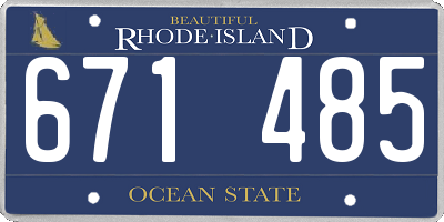 RI license plate 671485
