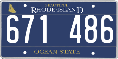 RI license plate 671486
