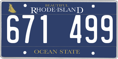 RI license plate 671499