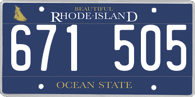 RI license plate 671505