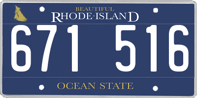 RI license plate 671516