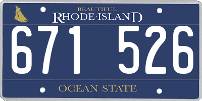RI license plate 671526